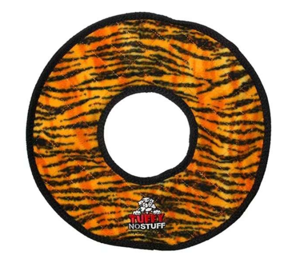 Orange & Black - Tuffy No Stuff Mega Ring Tiger - mega
