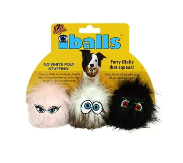 Black, Brown, and Pink - Silly Squeaker iBall Small Black Brown Pink - small