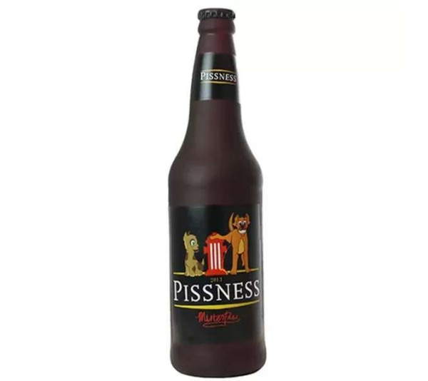Black - Silly Squeaker Beer Bottle Pissness - one size