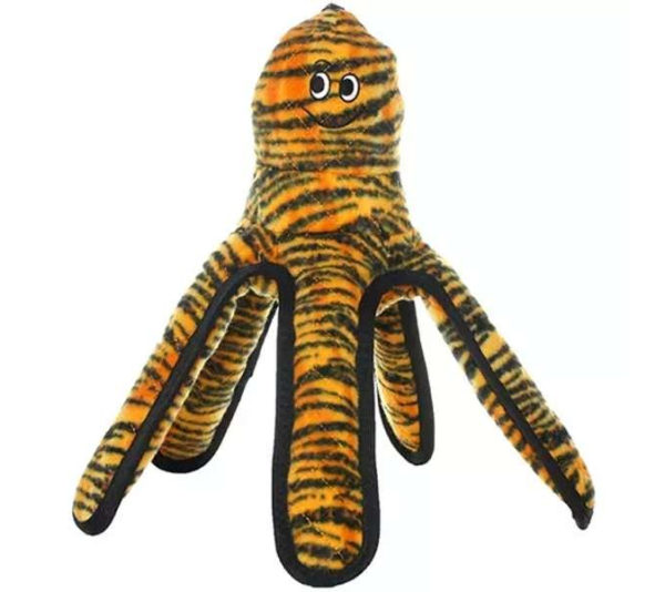 Orange & Black - Tuffy Mega Octopus Tiger - Mega Large