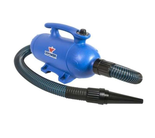 Blue  - XPOWER B-27 Super Tub Pro Double Motor 6 HP Professional Pet Grooming Dog Force Hair Dryer