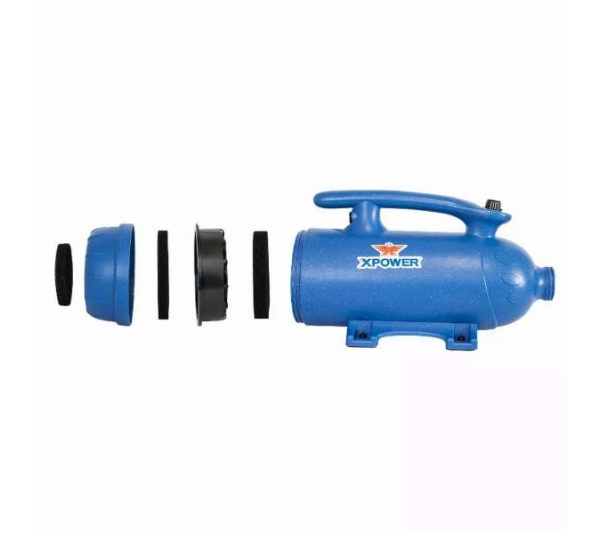 Blue  - XPOWER B-27 Super Tub Pro Double Motor 6 HP Professional Pet Grooming Dog Force Hair Dryer