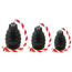 Black - USA-K9 Grenade Durable Rubber Chew Toy, Treat Dispenser, Reward Toy, Tug Toy, and Retrieving Toy - Medium