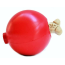 Red - SP Christmas Ornament Durable Rubber Chew Toy & Treat Dispenser - Medium