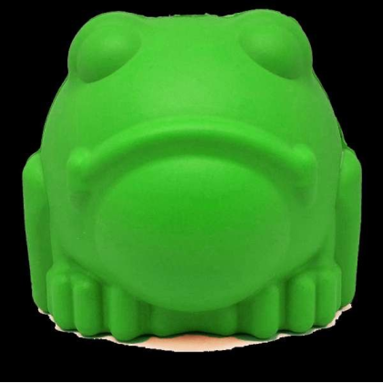 Green - MKB Bull Frog Durable Rubber Chew Toy & Treat Dispenser - Large