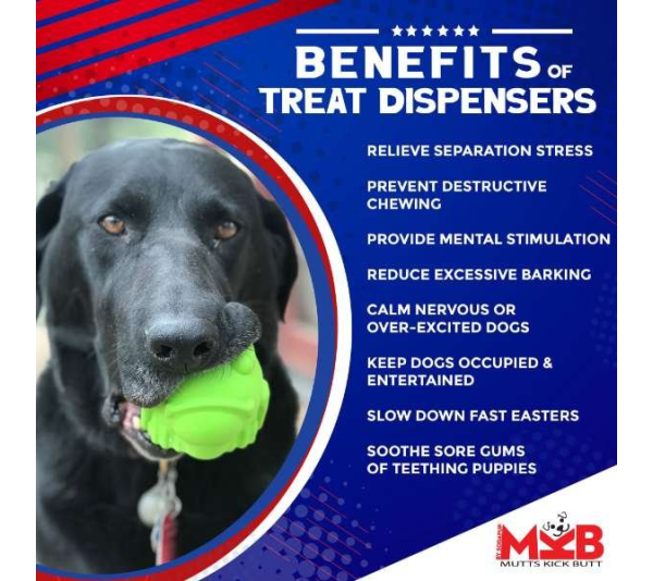 Green - MKB Bull Frog Durable Rubber Chew Toy & Treat Dispenser - Large