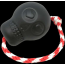 Black - USA-K9 Skull Durable Rubber Chew Toy, Treat Dispenser, Reward Toy, Tug Toy, and Retrieving Toy - Large