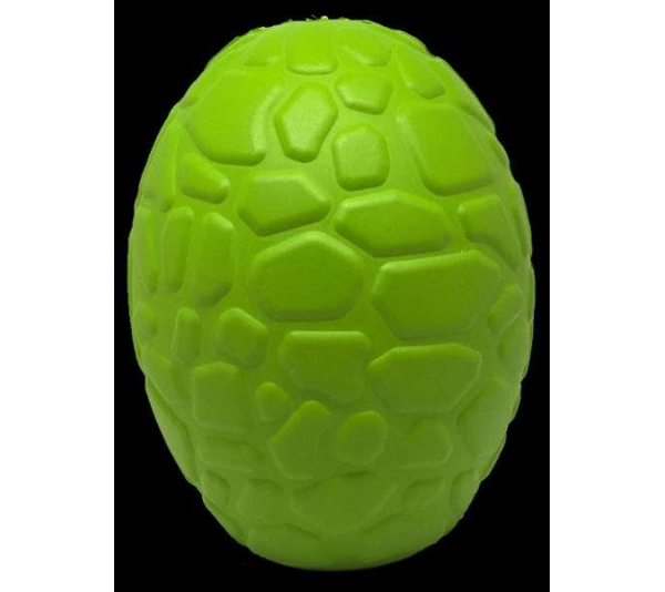 Green - MKB Dinosaur Egg Durable Rubber Chew Toy & Treat Dispenser - Large