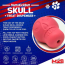 Pink - MKB Sugar Skull Durable Rubber Chew Toy & Treat Dispenser  - Large