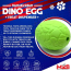 Green - MKB Dinosaur Egg Durable Rubber Chew Toy & Treat Dispenser - Large