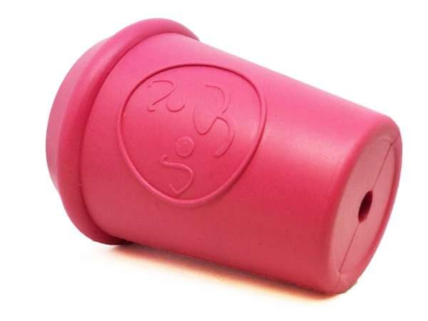 Pink - Coffee Cup Durable Rubber Chew Toy and Treat Dispenser - Medium