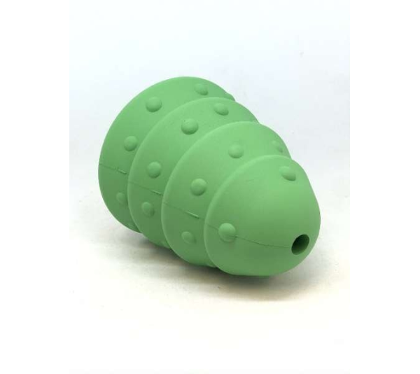 Green - MKB Christmas Tree Durable Rubber Chew Toy & Treat Dispenser  - Large