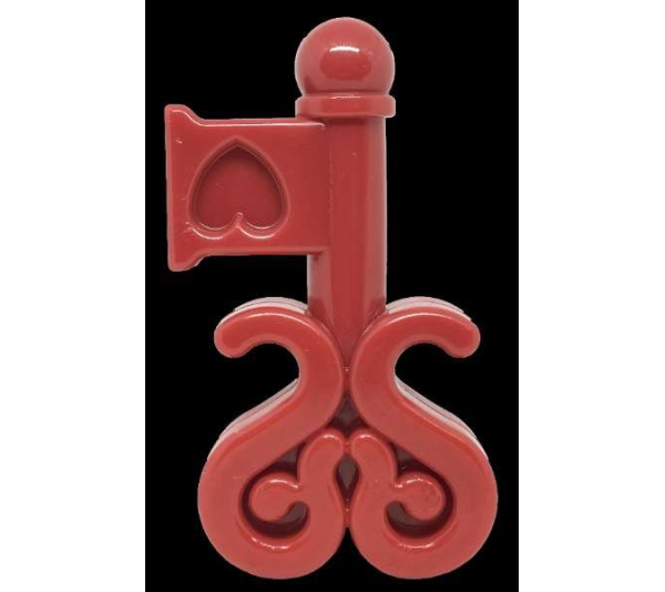 Red - MKB Key to My Heart Ultra Durable Nylon Dog Chew Toy for Aggressive Chewers - OSFA