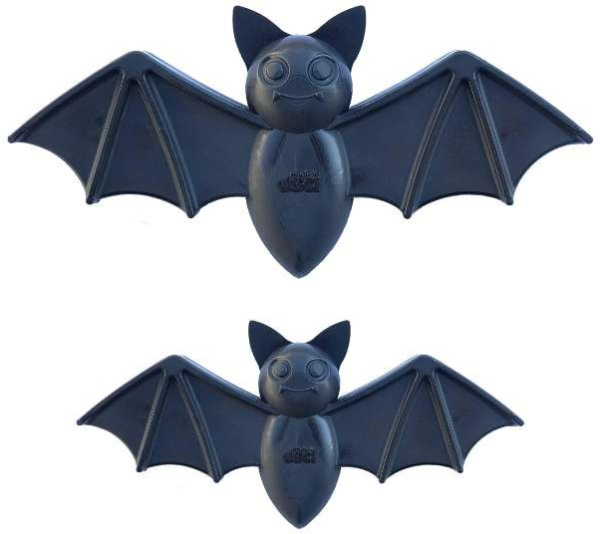 Black - SodaPup Vampire Bat Ultra Durable Nylon Dog Chew Toy for Aggressive Chewers - Medium