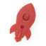 Red - Spotnik Rocket Ship Ultra Durable Nylon Dog Chew Toy for Aggressive Chewers - L