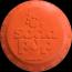 Orange Squeeze - SP Bottle Top Flyer Durable Rubber Retrieving Frisbee - Small (7" diameter)