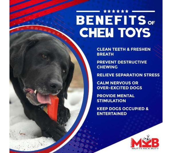 Orange - MKB Headstone  Ultra Durable Nylon Dog Chew Toy for Aggressive Chewers  - OSFA