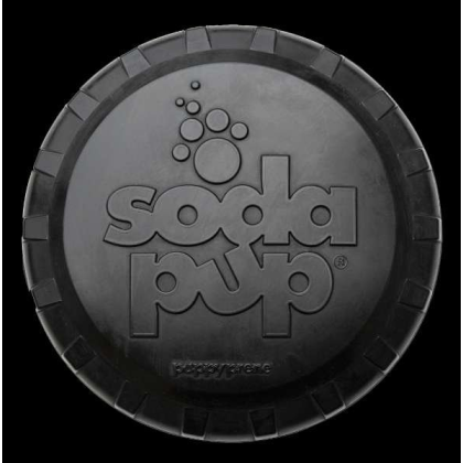 Black - SP Bottle Top Flyer Durable Rubber Retrieving Frisbee  - Large Flyer (9.75" Diameter)