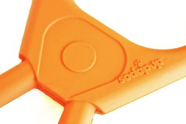 Orange Squeeze - SP Pop Top Rubber Tug Toy for Interactive Play  - M