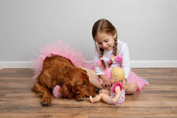 Light Pink - Light Pink Dog Tutu Skirt (Medium) - Medium