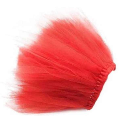 Red - Red Christmas Dog Tutu Skirt (Large) - Large