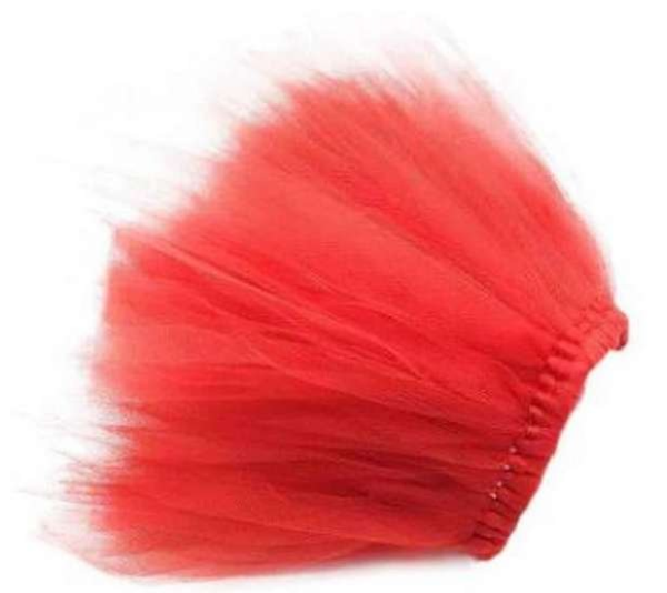 Red - Red Christmas Dog Tutu Skirt (Large) - Large