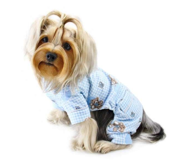 Light Blue - Adorable Teddy Bear Love Flannel PJ - XS
