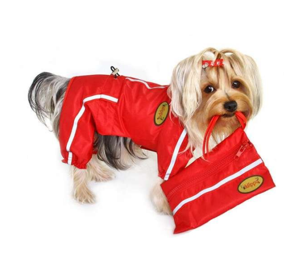 Raincoat Bodysuit with Reflective Stripes & Matching Pouch - Small