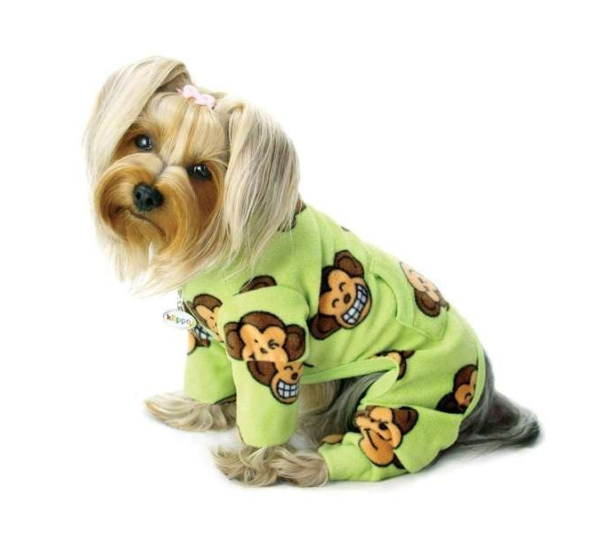 Lime - Silly Monkey Fleece Turtleneck Pajamas  - XL
