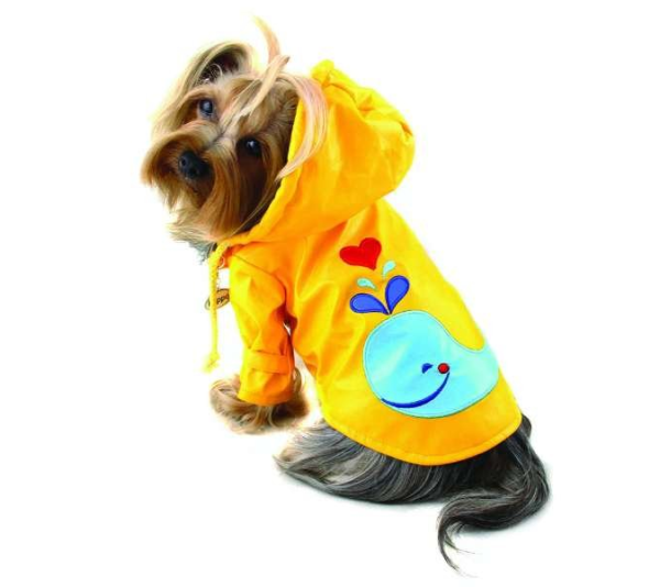 Splashing Whale Raincoat with Cotton Lining - Large