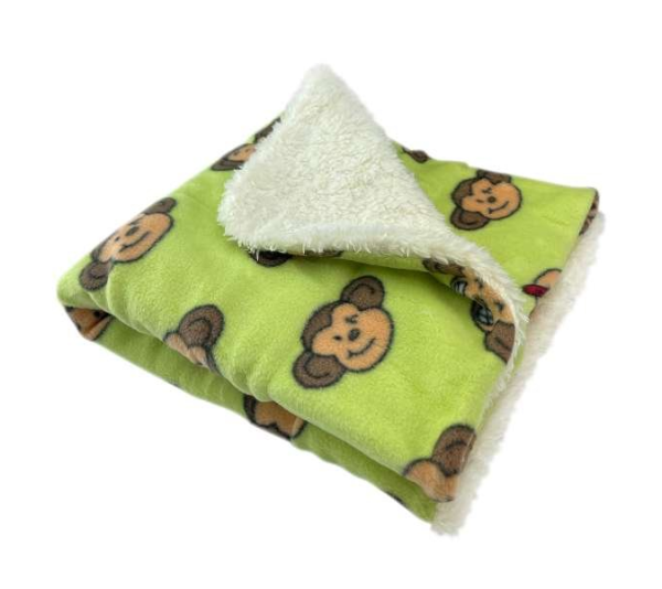 Lime - Silly Monkey Ultra-Plush Blanket - 30" x 20"