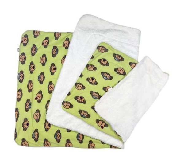 Lime - Silly Monkey Ultra-Plush Blanket - 30" x 20"