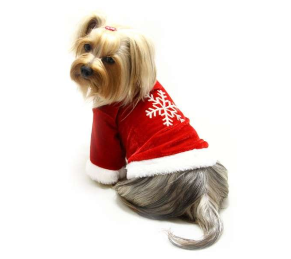 Velour Holiday Shirt with Sparkling Silver Snowflake - XL