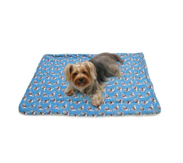 Blue - Ultra Soft Minky/Plush Silly Sharks Blanket - One Size