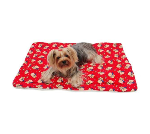 Red - Winter Bear Flannel/Ultra-Plush Blanket - Small