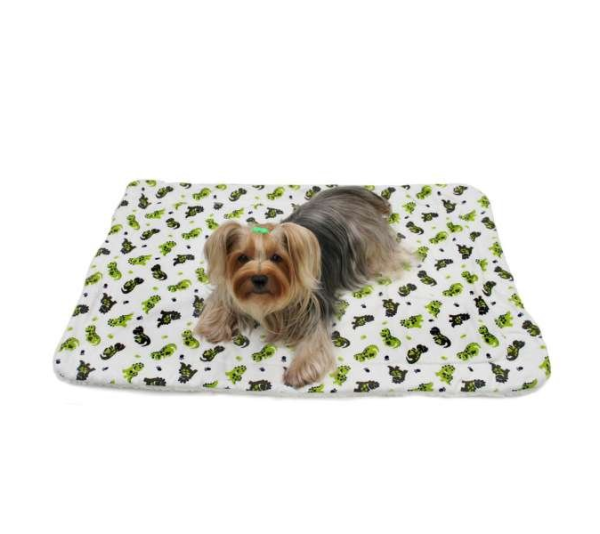 White - Playful Dinosaur Flannel/Ultra-Plush Blanket - One Size