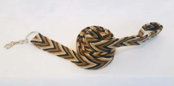 Brown - Brown Handmade Wayuu Pet Leash - 62" Long