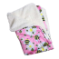 Pink - Ultra Soft Minky/Plush Bumblebee and Flowers Blanket - One Size