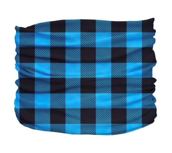 Blue - Buffalo Plaid Pup Scruff - Teeny