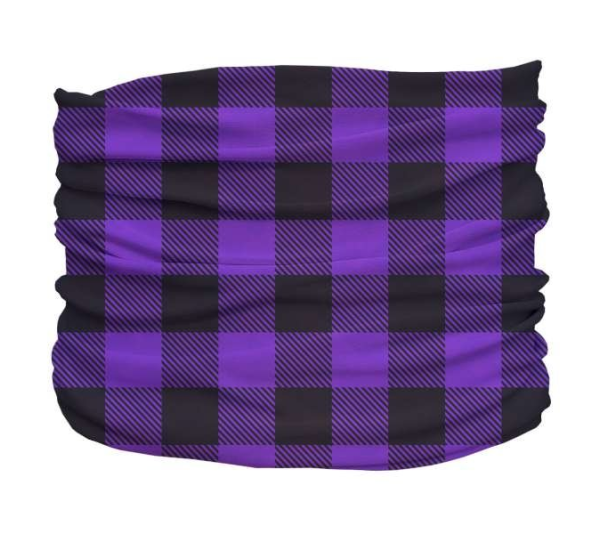 Purple,Black - Buffalo Plaid Pup Scruff - 2XL