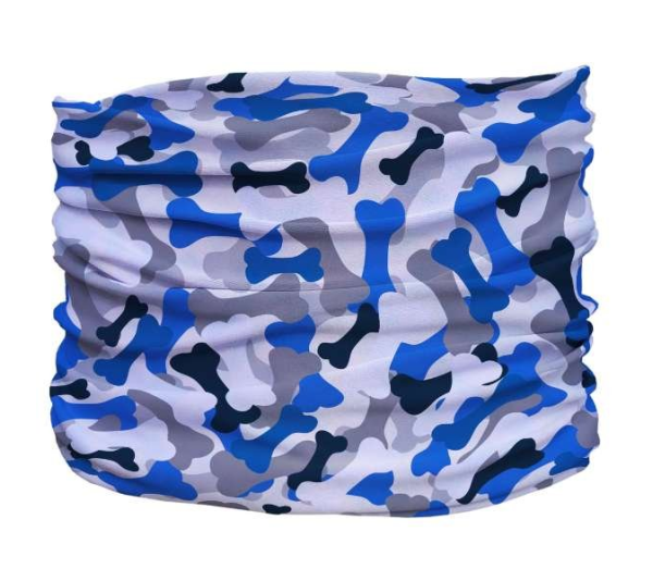 Blue,Grey - Bone Camo Pup Scruff - Big Pooper