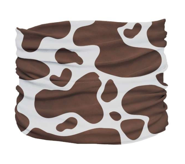 White,Brown - Cowhide Brown Pup Scruff - Small