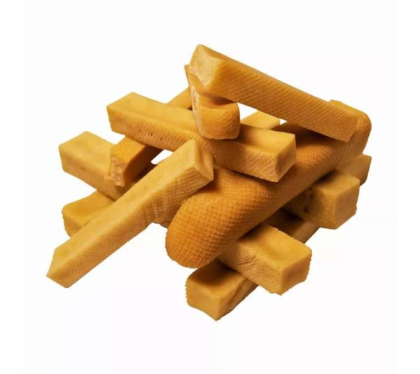 Yellow - DOG CHURPI CHEW- 100% Natural, Himalayan Yak Cheese Churpi Dog Treat & Chews, Grain-Free, Gluten-Free, Dental Chews, 2 COUNT-5.5 oz - Medium