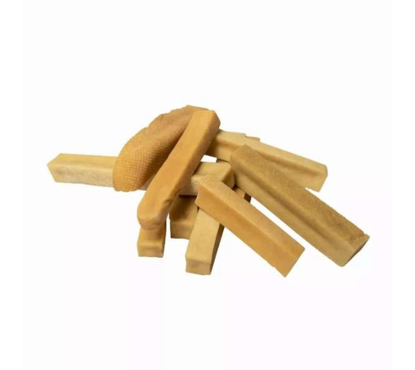 Yellow - DOG CHURPI CHEW- 100% Natural, Himalayan Yak Cheese Churpi Dog Treat & Chews, Grain-Free, Gluten-Free, Dental Chews, 2 COUNT-5.5 oz - Medium