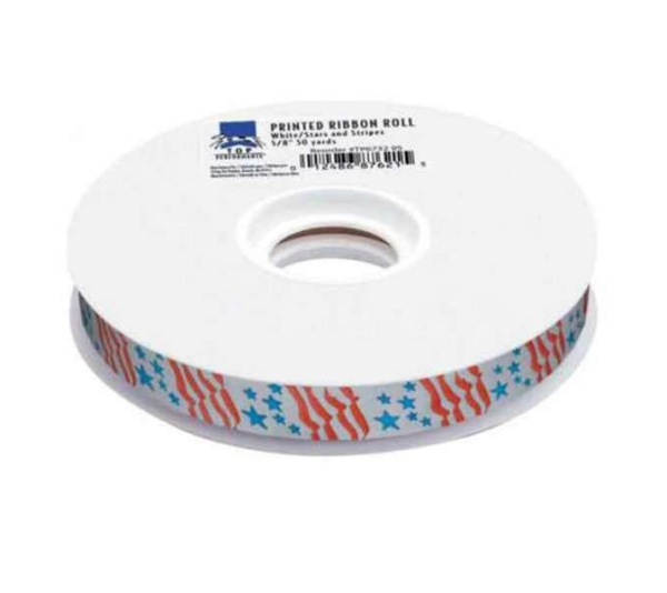 Stars & Stripes - 50-Yard Printed Ribbon Rolls - 50 Yards