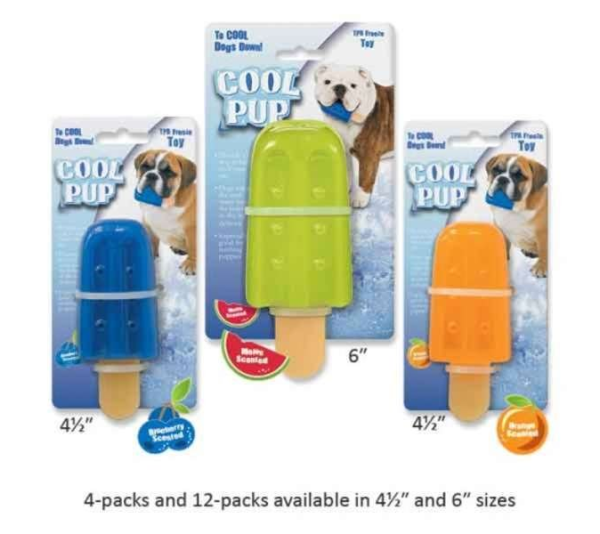 Orange - Cool Pup Toy  Popsicle - Large