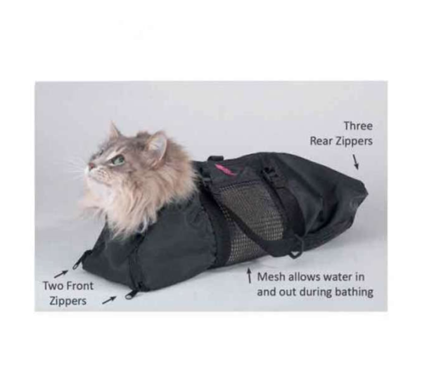 Black - Top Performance Cat Grooming Bag - 17x9In