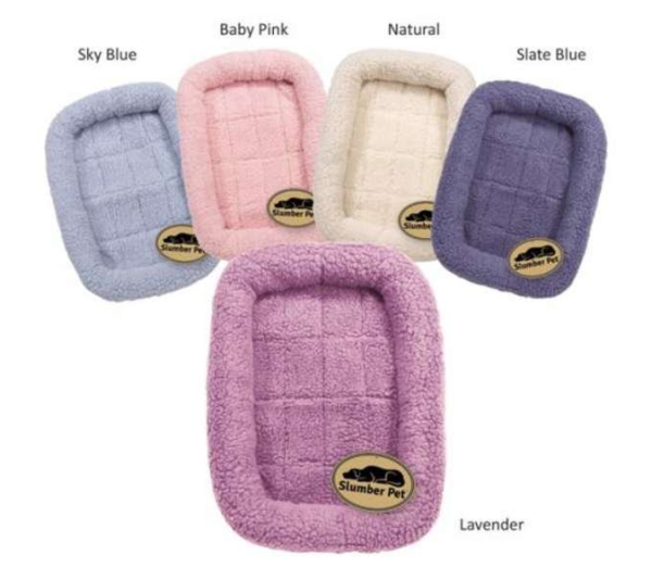 Purple - Slumber Pet Sherpa Crate Bed  - Large