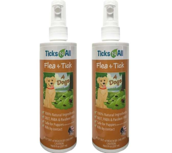 All Natural Flea & Tick 4 Dogs 8oz (2 pack) - 8oz