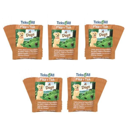 All Natural Flea and Tick Wipes 4-Dogs (25 count.) - 25 count